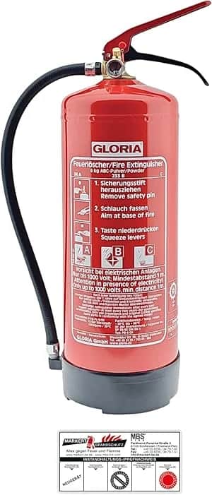 Gloria 6kg Pulverlöscher